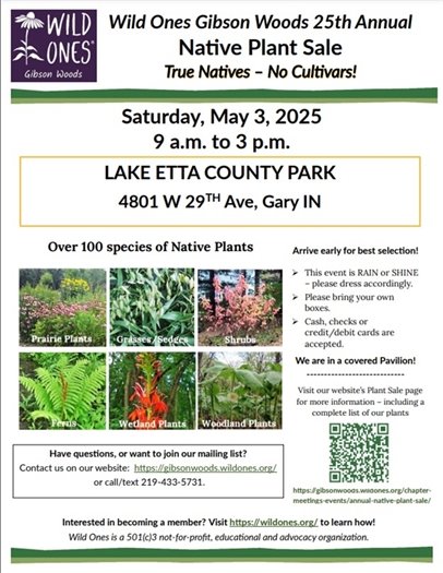 wild ones native plant sale 2025 lake etta