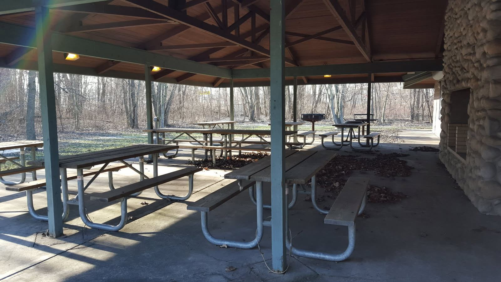 LE pavillion outside tables grill